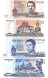 Cambodgia lot bancnote 100 - 1000 riels 2014-2016 UNC