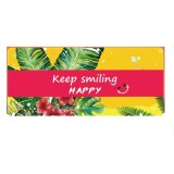 Mousepad Profesional pentru Gaming, 100 x50 cm, Baza Cauciucata si Cusaturi Laterale, Compatibil Laptop sau Calculator, Premium, Happy, CBD CORAL BEST