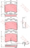 Set placute frana,frana disc VW TRANSPORTER IV bus (70XB, 70XC, 7DB, 7DW, 7DK) (1990 - 2003) TRW GDB1368