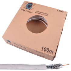 Cablu coaxial Cabletech tri-shield, miez cupru, 100 m foto