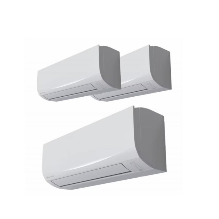 Aparat de aer conditionat multisplit Daikin Sensira, cu trei unitati interne, 3 x 7000 BTU, Unitate externa 18000, Wi-Fi inclus, Alb