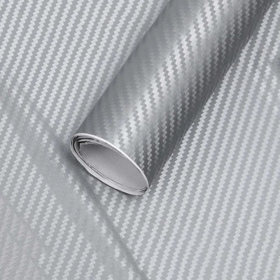 Folie colantare auto Carbon 3D - Argintiu (3m x 1,27m) foto