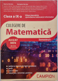 Culegere de matematica. Filiera teoretica: mate-info - Clasa a IX-a, Sem.1