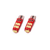 Set becuri auto cu LED CANBUS compatibil T10e W5W 12 SMD SILCA Alb 12V, destinat competitiilor auto sau off-road