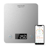 Cantar de bucatarie Cecotec Smart Cook Control 10000 Connected, 5 Kg, 1 g, tara, Bluetooth, masurare proteine, carbohidrati, grasimi, solide, lichide, Generic