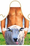 Sort Bucatarie Sexy Barbat cu Oaie - Cadou Amuzant, Poliester, Fabricat in Italia