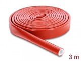 Manson anti incendiu 3m x 10mm silicon Rosu, Delock 19095