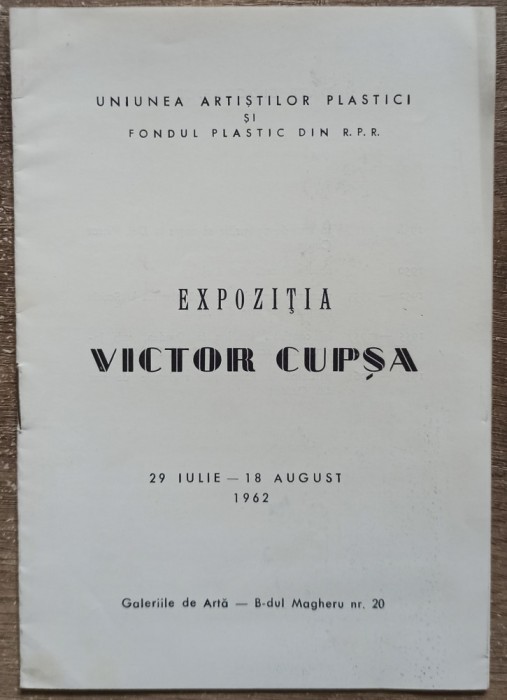 Expozitia Victor Cupsa 1962