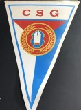Fanion vechi de colecție CSG Oțelul Galați, model vintage față-verso