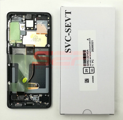 LCD+Touchscreen cu Rama Samsung Galaxy S20+ / S20 Plus / G985F BLACK original foto