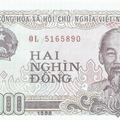 AMS# - BANCNOTA 2000 HAI DONG 1988 VIET NAM AUNC