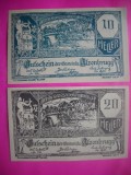 HOPCT BANCNOTA NOTGELD NR 19 ULZENBRUGG SET 2 10 SI 20 HELLER 1920 -AUSTRIA