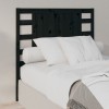 VidaXL Tăblie de pat, negru, 81x4x100 cm, lemn masiv de pin 818749