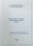 CONDUITA DELIBERAT - AUTOAGRESIVA DIN ROMANIA POST - COMUNISTA , REZUMAT de DORU BUZDUCEA , 2016