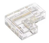 Conector L transparent pentru Banda LED FCOB 8mm, colt 90 , fara intrerupere de lumina, CE Contact Electric