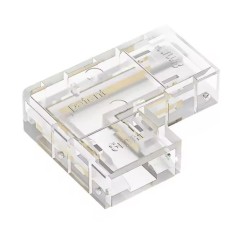 Conector L transparent pentru Banda LED FCOB 8mm, colt 90 , fara intrerupere de lumina
