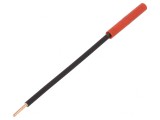 Soclu banană 4mm 32A roșu nichelat 1kVDC