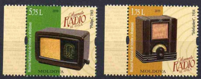 MOLDOVA 2019, Aparate radio de epoca, serie neuzata, MNH foto