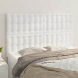vidaXL Tăblii de pat, 4 buc, alb, 72x5x78/88 cm, piele ecologică