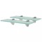 vidaXL Rafturi suspendate, 2 buc., 30 x 20 cm, sticlă, 8 mm