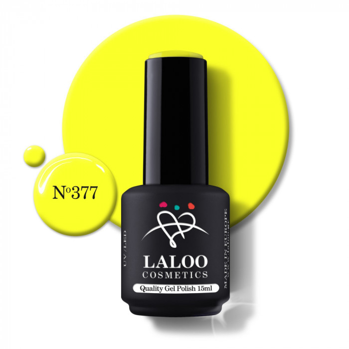 &Nu;&omicron;.377 Canary Neon | Laloo gel polish 15ml