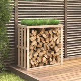 VidaXL Suport bușteni de exterior, 108x52x106 cm, lemn masiv pin