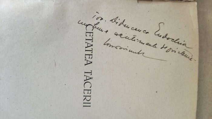 CETATEA TACERII.POEME-ION BANUTA CU DEDICATIE SI SEMNATURA-1946 X4.
