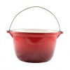Ceaun Fonta Emailat Perfect Home 3L Rosu/Crem Tuci Diametru 22cm Inaltime 14cm Vase Gatit Aragaz/Foc