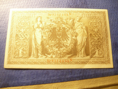 Bancnota 1000 marci Germania 1910 AUNC foto