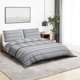 vidaXL Set cu husă de pilotă, gri, 260x240 cm, bumbac