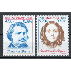 Monaco 1999 2461/62 MNH - Honore de Balzac, 200 ani de la nastere