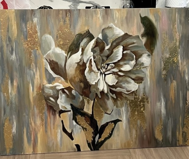 Tablou abstract floare magnolie Picturi de vanzare Tablouri de vanzare 120x80cm