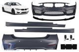 Pachet de tuning potrivit pentru BMW Seria 4 F32, F33 2013-2020 cu spoiler pentru bara din fata CS mat negru Performance AutoTuning