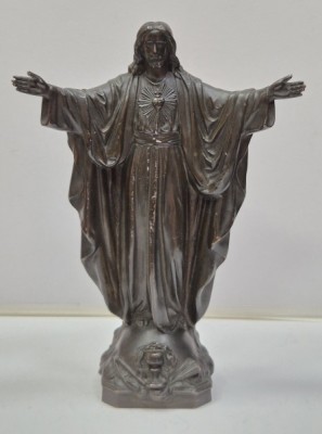 Inima lui Iisus, Statueta din antimoniu, Secol XX foto