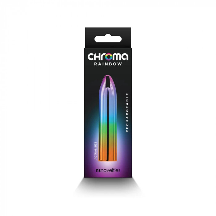 Chroma - Glonț vibrator, multicolor, 9 cm