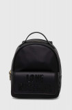 Love Moschino rucsac femei, culoarea negru, mic, cu imprimeu