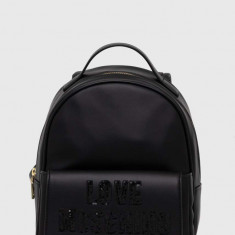 Love Moschino rucsac femei, culoarea negru, mic, cu imprimeu