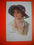 HOPCT 505 F CROMO LITHO ENGLEZOAICA CU PALARIE IN 1921 ANGLIA UK -COSTUM / COSTUME TRADITIONALE -EUROPA -CIRCULATA