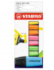 Evidentiator, Highlighter STABILO BOSS, set de 5 culori, galben, portocaliu, roz, verde si albastru - NOU