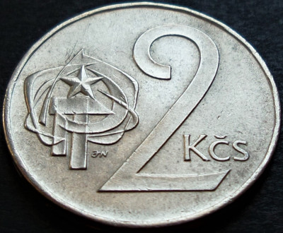 Moneda 2 COROANE - RS CEHOSLOVACIA, anul 1975 *cod 1380 B foto