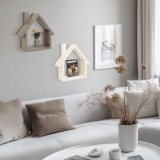 Raft decorativ perete forma casa 24 cm, 4 culori, pentru plante si obiecte, decor interior modern