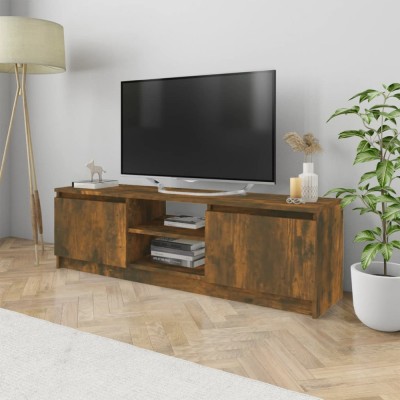 vidaXL Comodă TV, stejar fumuriu, 120x30x35,5 cm, lemn prelucrat foto