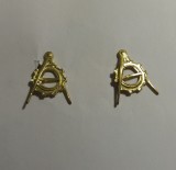 S 9 - semne de arma - metalice - subingineri militari - aurii