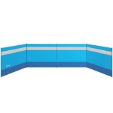 Outsunny Paravan de Plajă Pliabil cu Bare de Oțel, 725x140 cm, Albastru Deschis | Aosom Romania