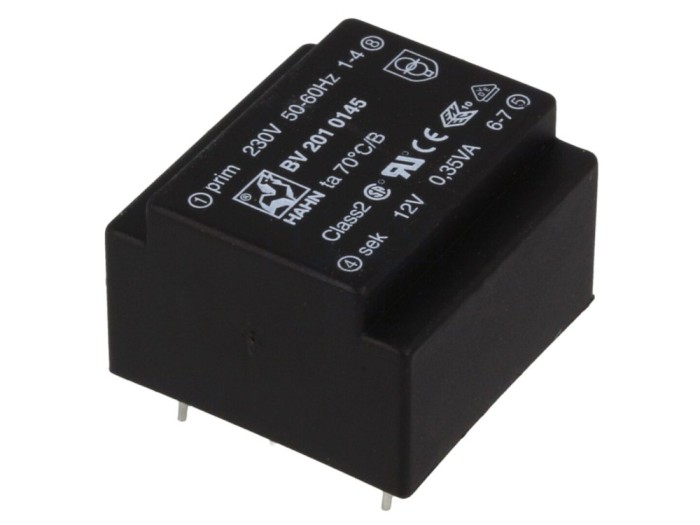 Transformator &icirc;ncapsulat 230V-12V PCB