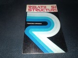 Cumpara ieftin FRANCESCO SPERANZA - RELATII SI STRUCTURI