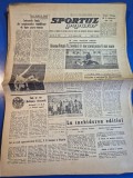 ziarul sportul popular 29 septembrie 1966 - dinamo pitesti - fc sevilla - 2-0 in cupa oraselor targuri la fotbal
