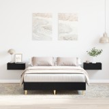 VidaXL Cadru de pat, 120x200 cm, stejar negru, lemn prelucrat