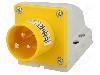 Conector alimentare AC, IEC 60309, IP44, 16A, 110V AC, 3 pini, PCE - 513-4