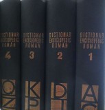 Dictionar enciclopedic roman (4 volume) (coperta putin uzata, putin indoita)